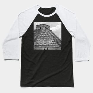 Chichen Itza Pyramid Baseball T-Shirt